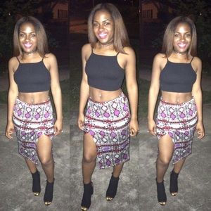 Asymmetrical printed ASTR shirt